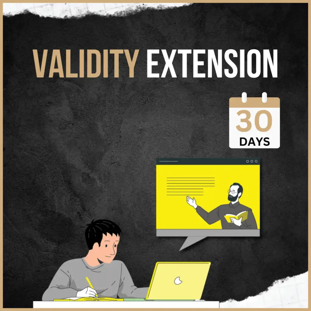 Validity extension 30 days